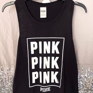 PINK Victoria’s Secret Muscle Tank Black Small